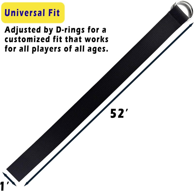 Clocean Web Football Belt with Two Stainless Steel D Rings 52' Football Pants Belt for Men Women Kids Youth Boys Girls - Image 4